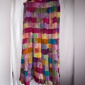 Denim 24/7 Vibrant Patchwork Maxi Skirt